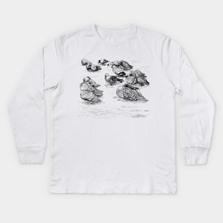 Pigeons Kids Long Sleeve T-Shirt